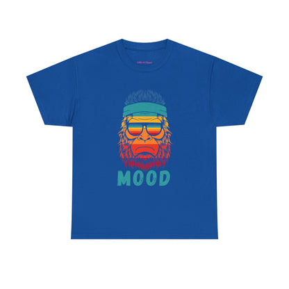 Bigfoot Mood // Retro Mood Unisex Heavy Cotton Tee - Colorful Graphic T-Shirt