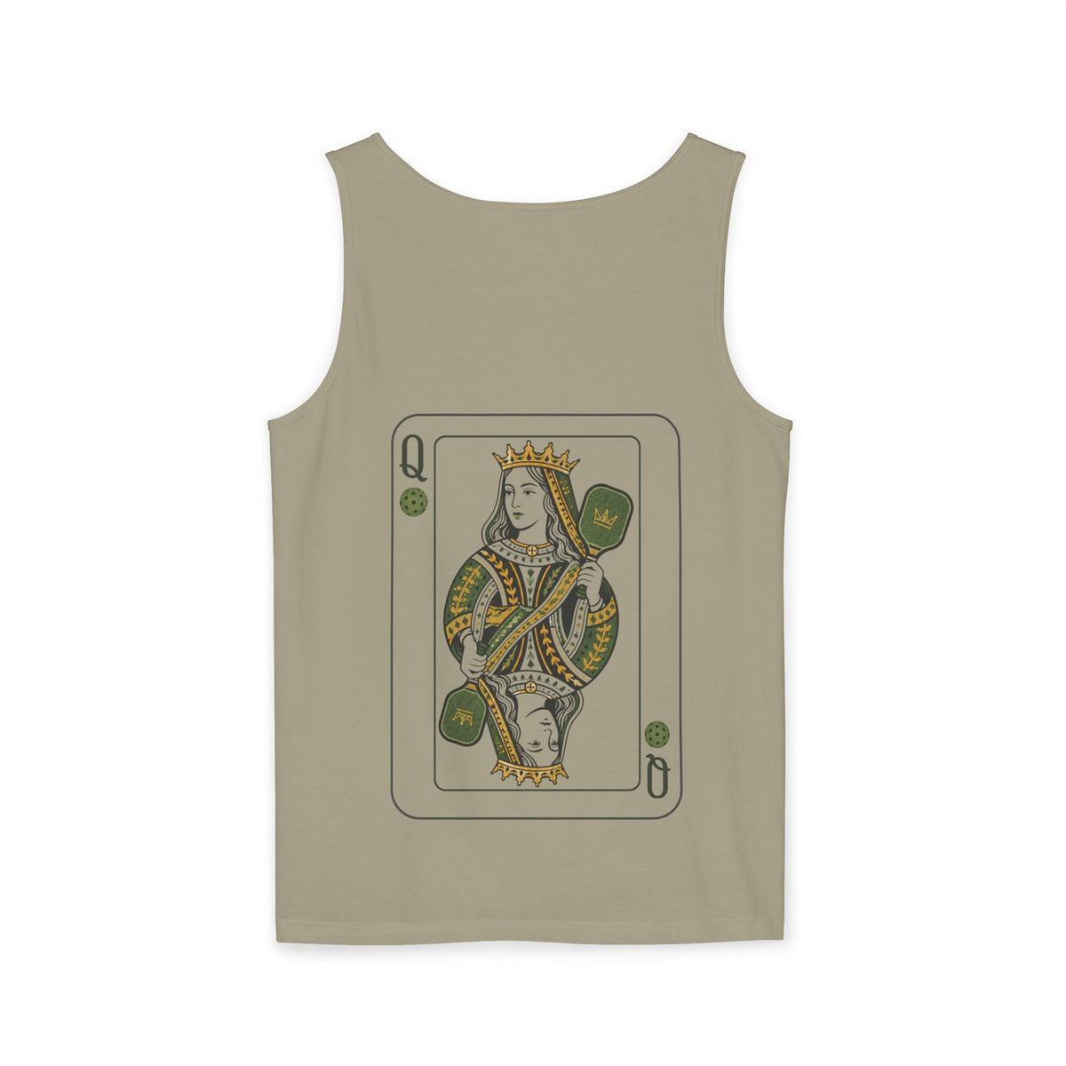 Pickleball - Queen of the Court - Vintage Playing Card - Tank Top — Graphic Tank