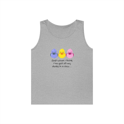 Ducks in a Row // Unisex Heavy Cotton Tank Top