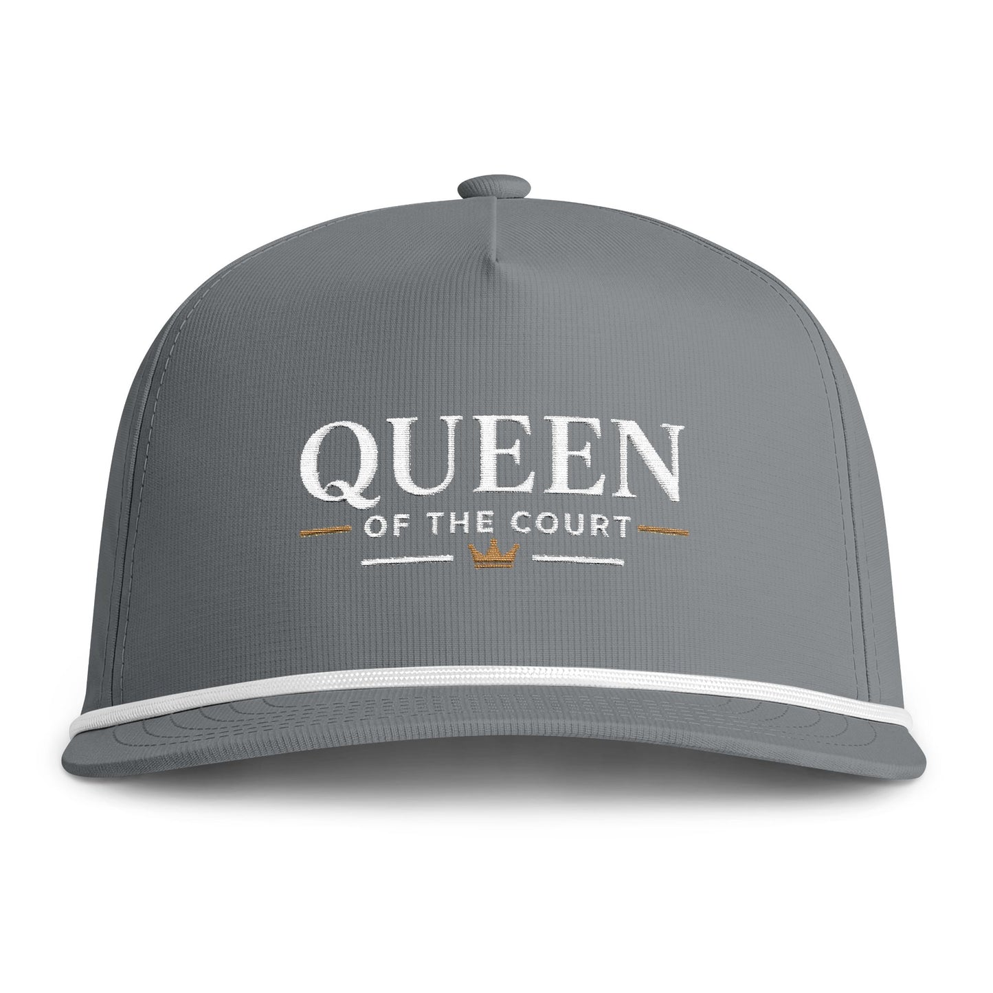 Queen of the Court Rope Cap – Cream Embroidery