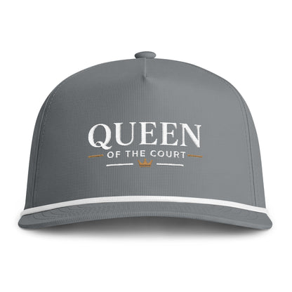 Queen of the Court Rope Cap – Cream Embroidery