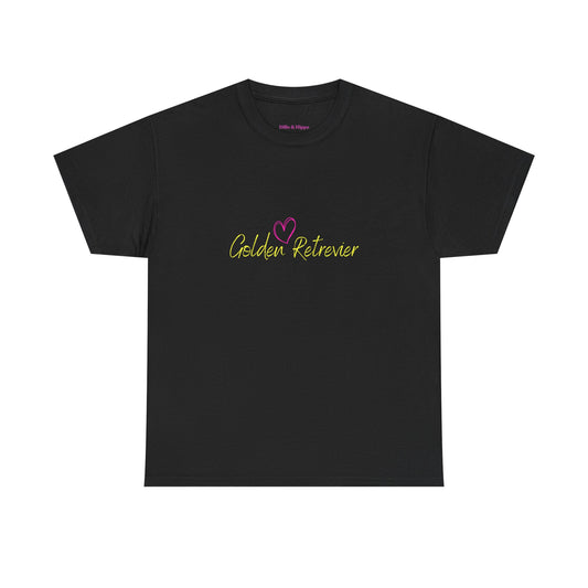 Golden Retriever Woofin' For My Black Cat // Unisex Heavy Cotton Tee - Relationship Dynamics