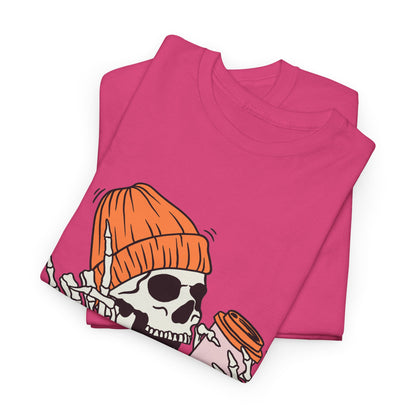 Skull Graphic Tee, Unisex Heavy Cotton, Casual Streetwear, Grunge Aesthetic, Halloween Costume, Gift for Him/Her