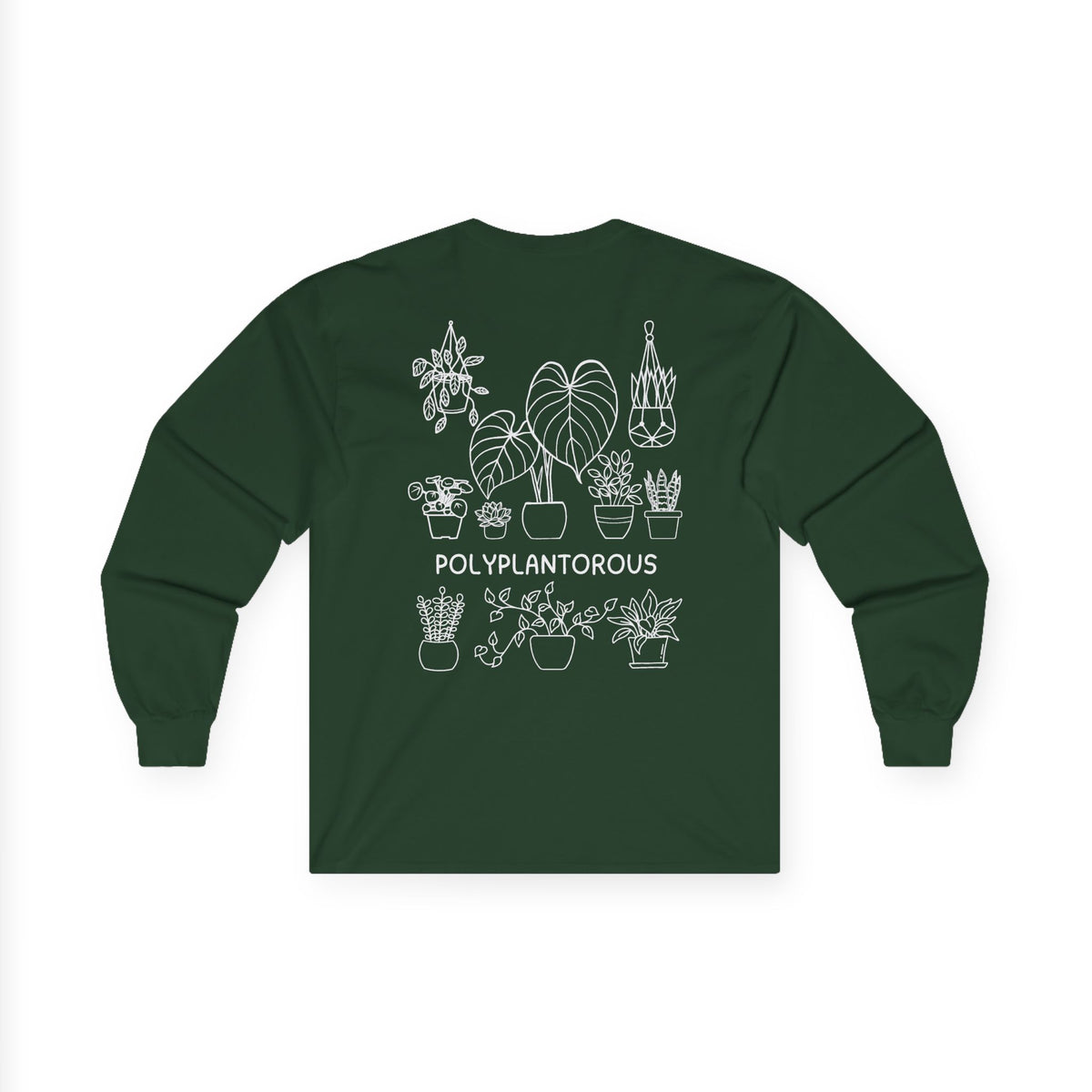 polyPLANTorous // Unisex Long Sleeve Tee - Botanical Design for Plant Lovers