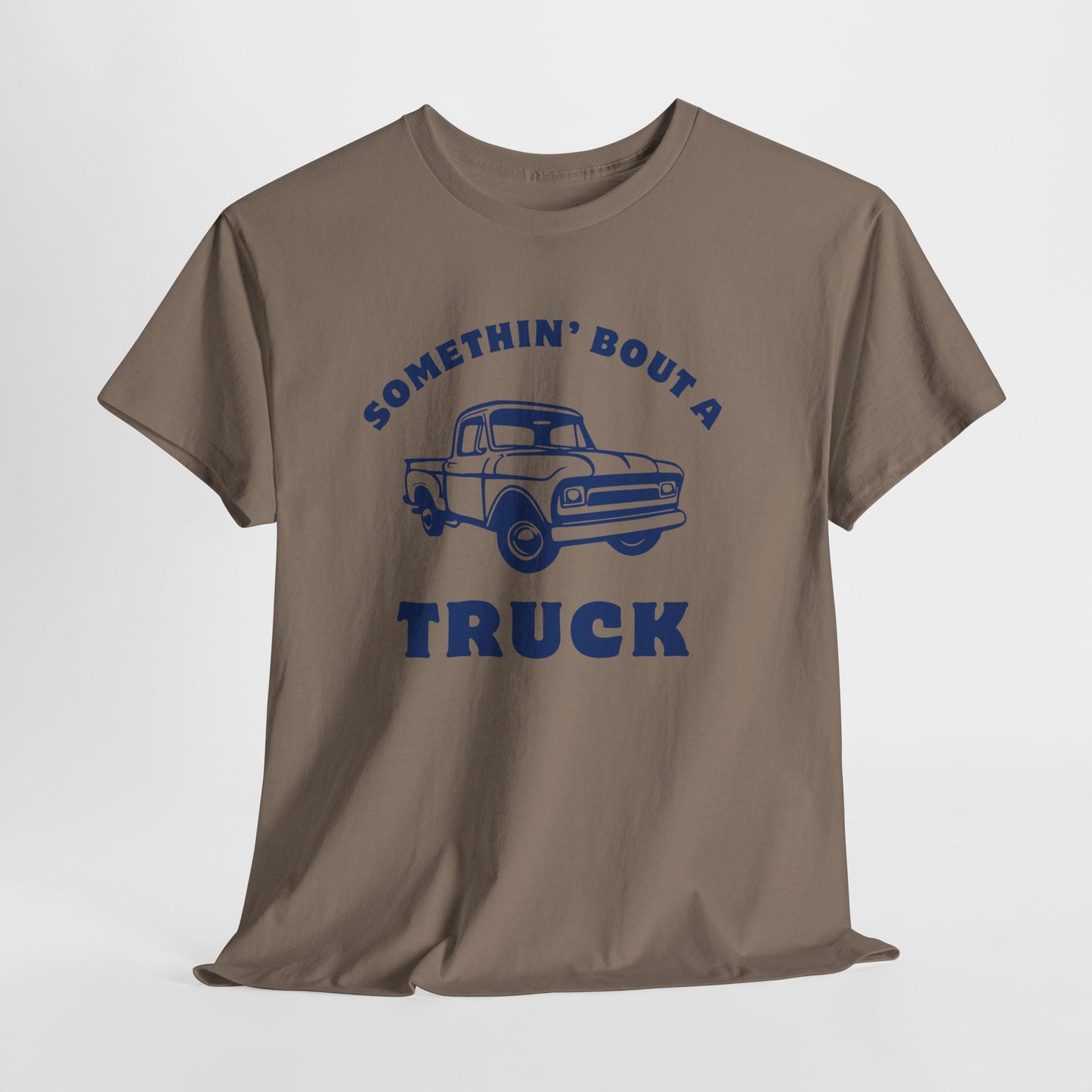Somethin' Bout a Truck - Navy Pickup // Unisex Heavy Cotton Tee - Perfect for Truck Lovers