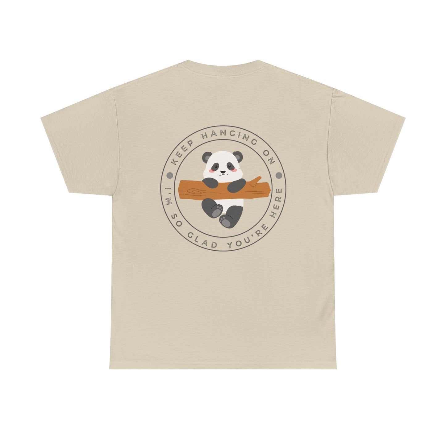 Keep Hangin' On - Panda // Unisex Heavy Cotton Tee -Vibes Graphic Shirt