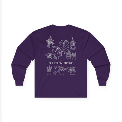 polyPLANTorous // Unisex Long Sleeve Tee - Botanical Design for Plant Lovers