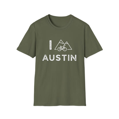 I (Mountain) Bike Austin // Unisex Softstyle T-Shirt
