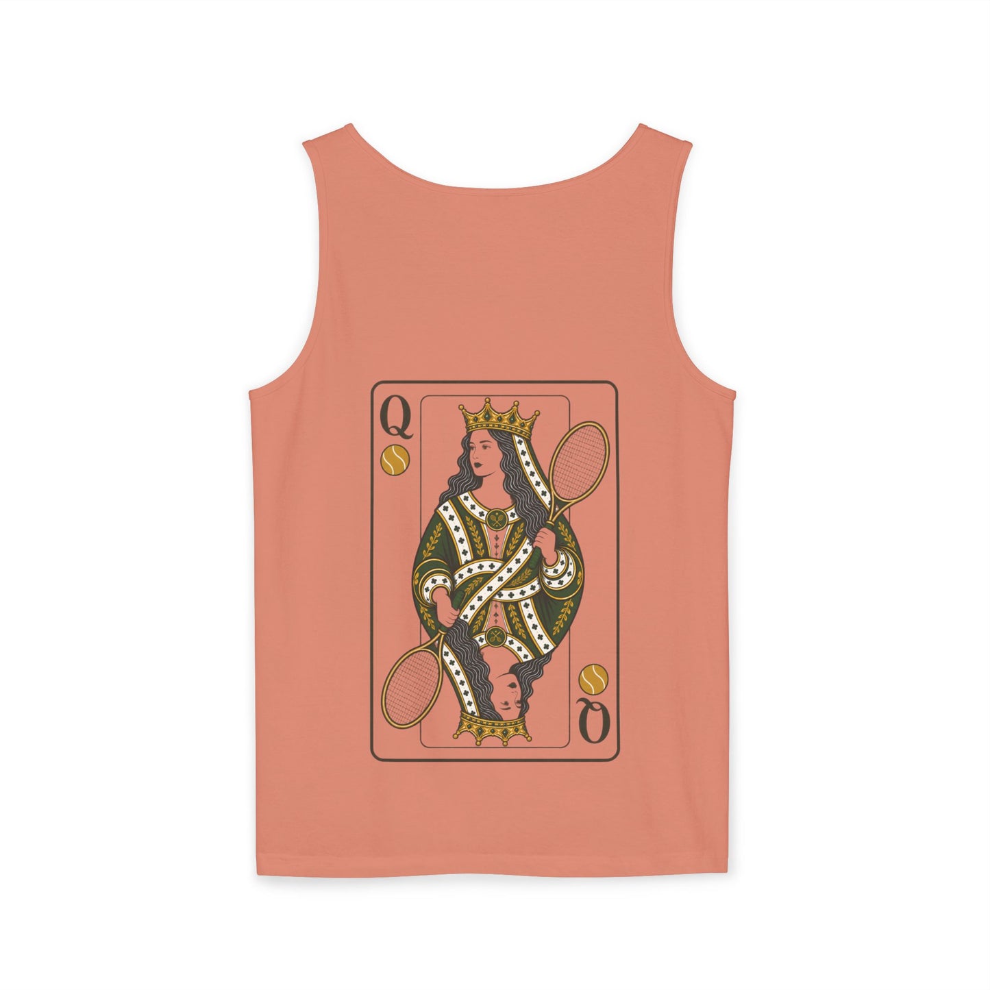 Tennis- Queen of the Court - Vintage Playing Card - Tank Top — Graphic Tank