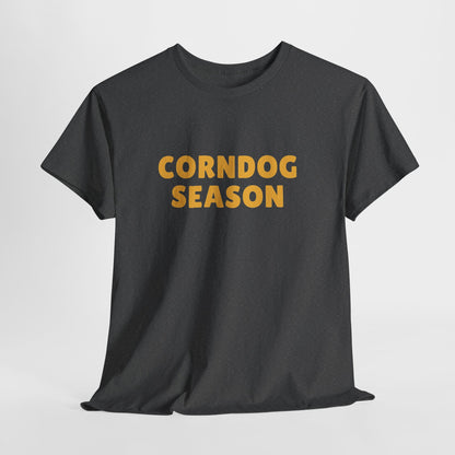 Funny Corndog Season // Unisex Heavy Cotton Tee | Perfect for Food Lovers and Festivals