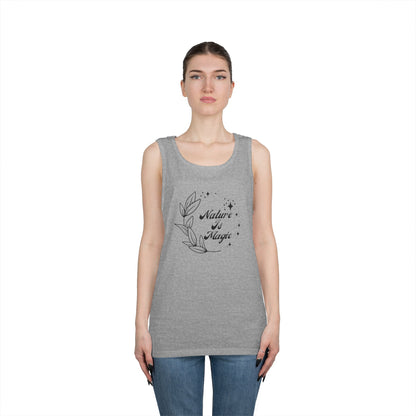 Nature is Magic // Unisex Heavy Cotton Tank Top -  Design for Outdoor Lovers