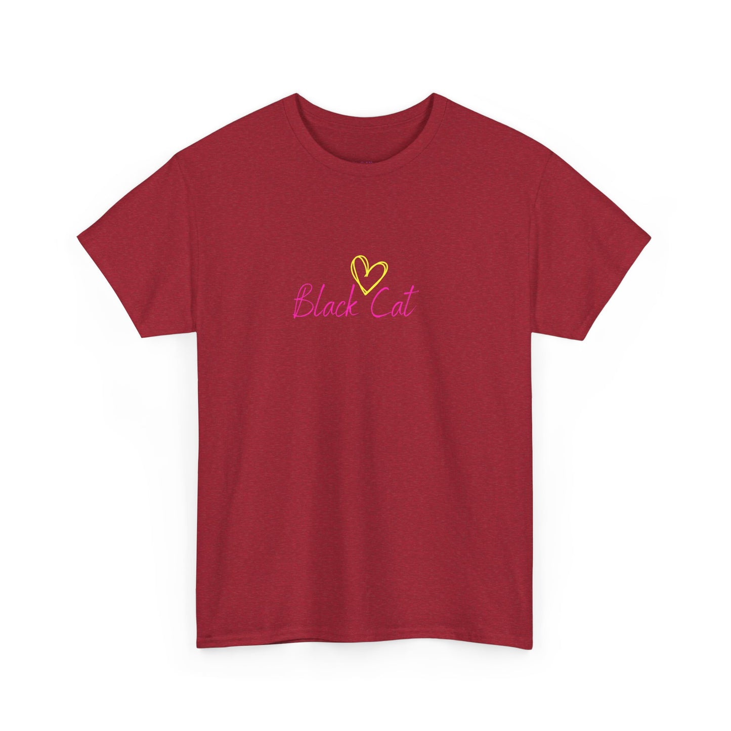 Black Cat Seeking My Golden Retriever // Unisex Heavy Cotton Tee - Relationship Dynamics