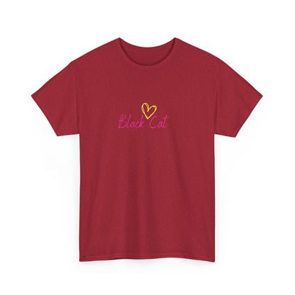 Black Cat Seeking My Golden Retriever // Unisex Heavy Cotton Tee - Relationship Dynamics