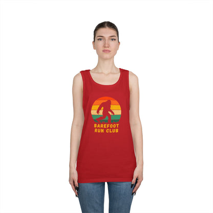 Barefoot Run Club Silhouette //  Unisex Heavy Cotton Tank Top