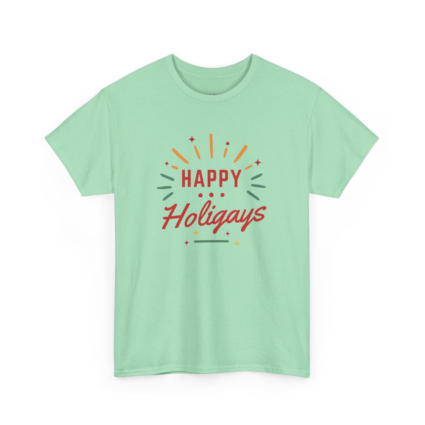 Happy Holigays Simple Unisex Heavy Cotton Tee