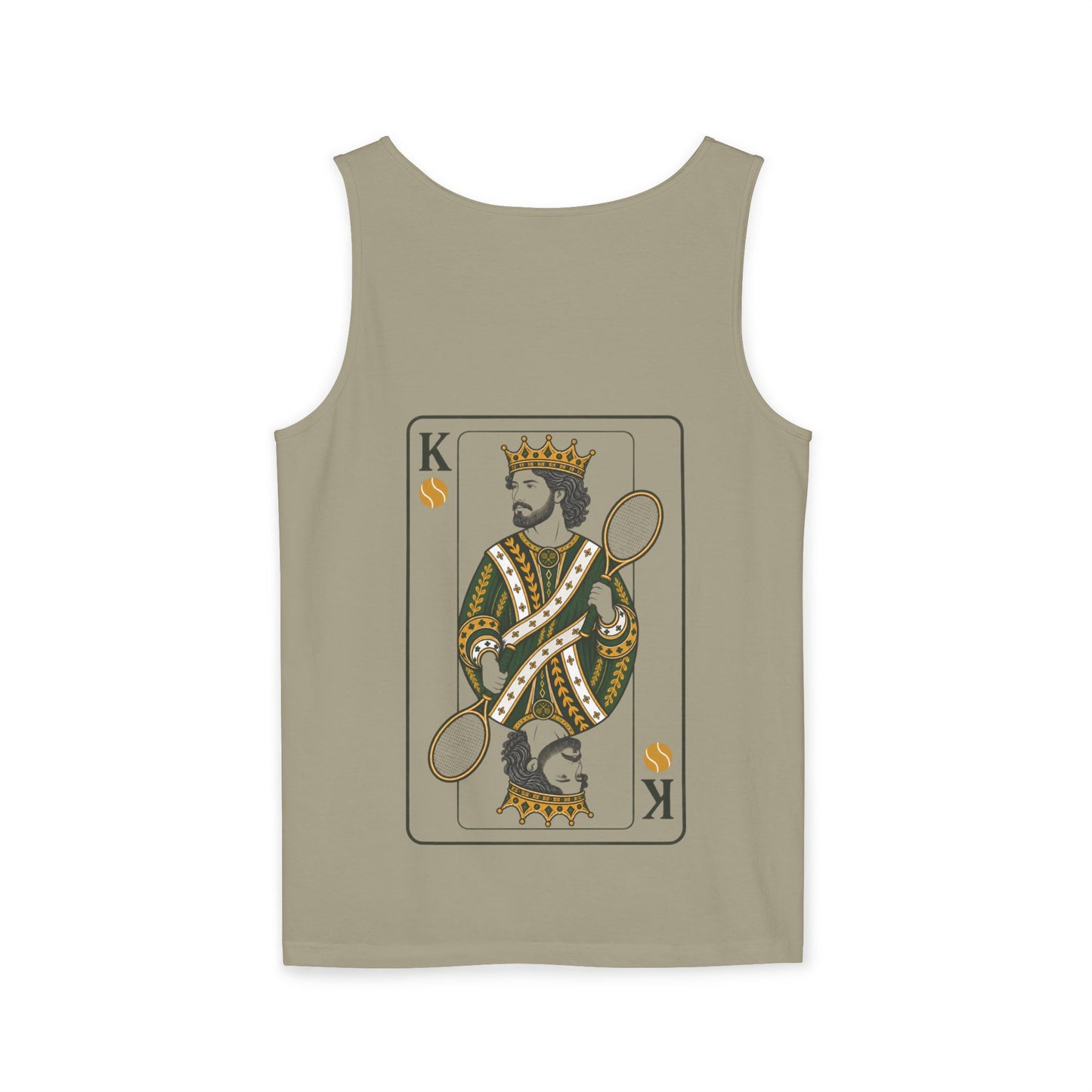 Tennis - King of the Court - Vintage Playing Card - Tank Top — Graphic Tank