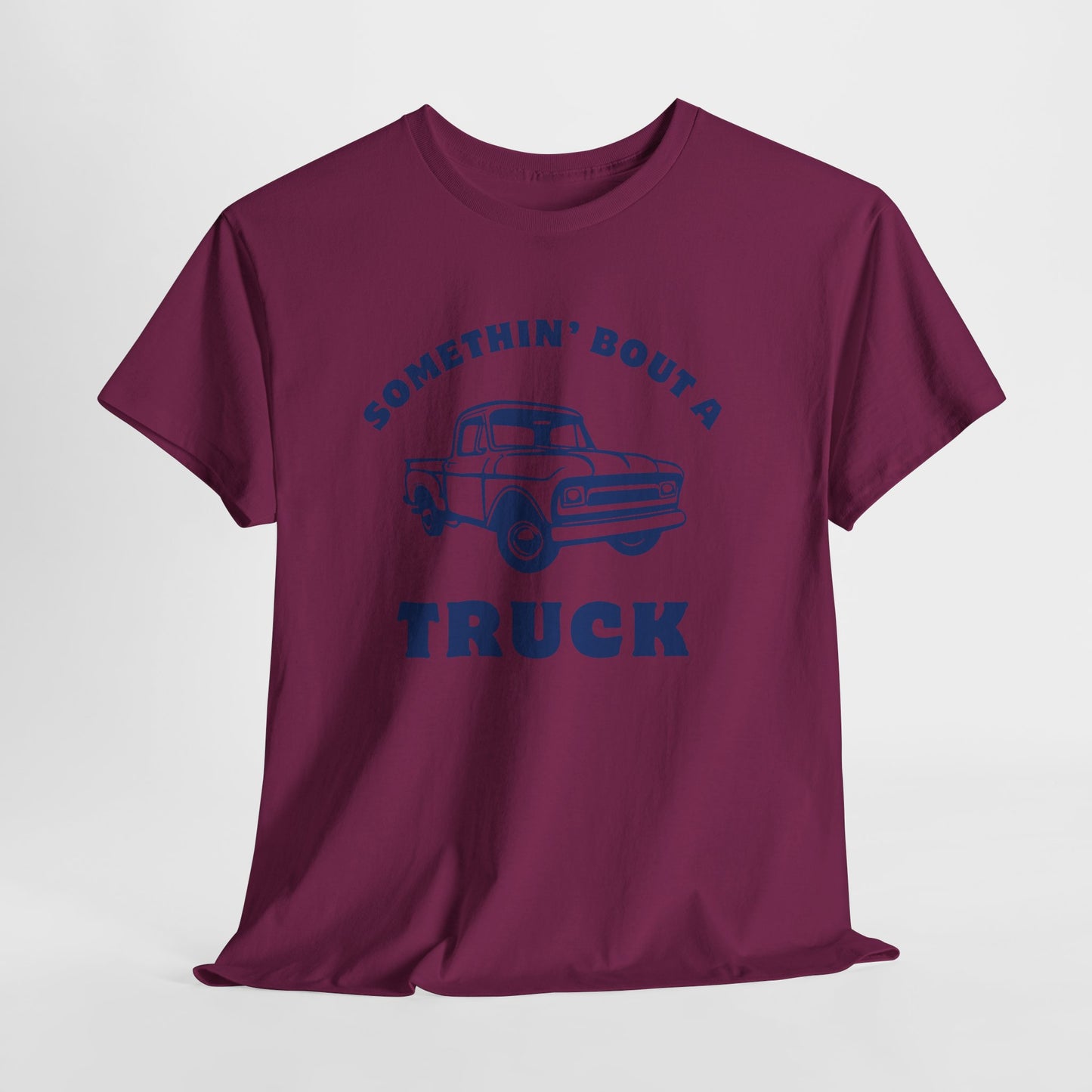 Somethin' Bout a Truck - Navy Pickup // Unisex Heavy Cotton Tee - Perfect for Truck Lovers