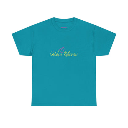 Golden Retriever Woofin' For My Black Cat // Unisex Heavy Cotton Tee - Relationship Dynamics