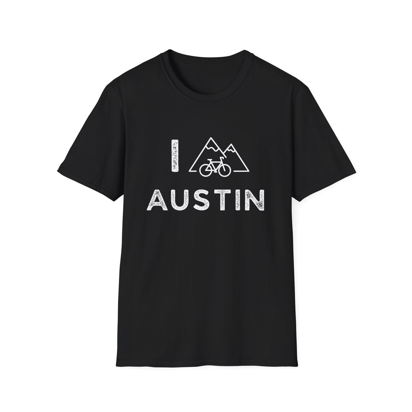 I (Mountain) Bike Austin // Unisex Softstyle T-Shirt