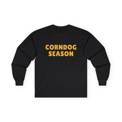 Corndog Season // Long Sleeve Tee - Fun Unisex Apparel for Food Lovers