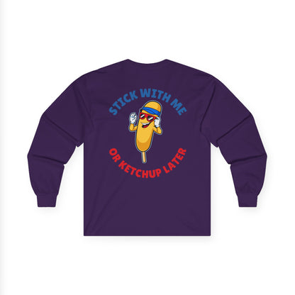 Corndog Season // Long Sleeve Tee - Fun Unisex Apparel for Food Lovers