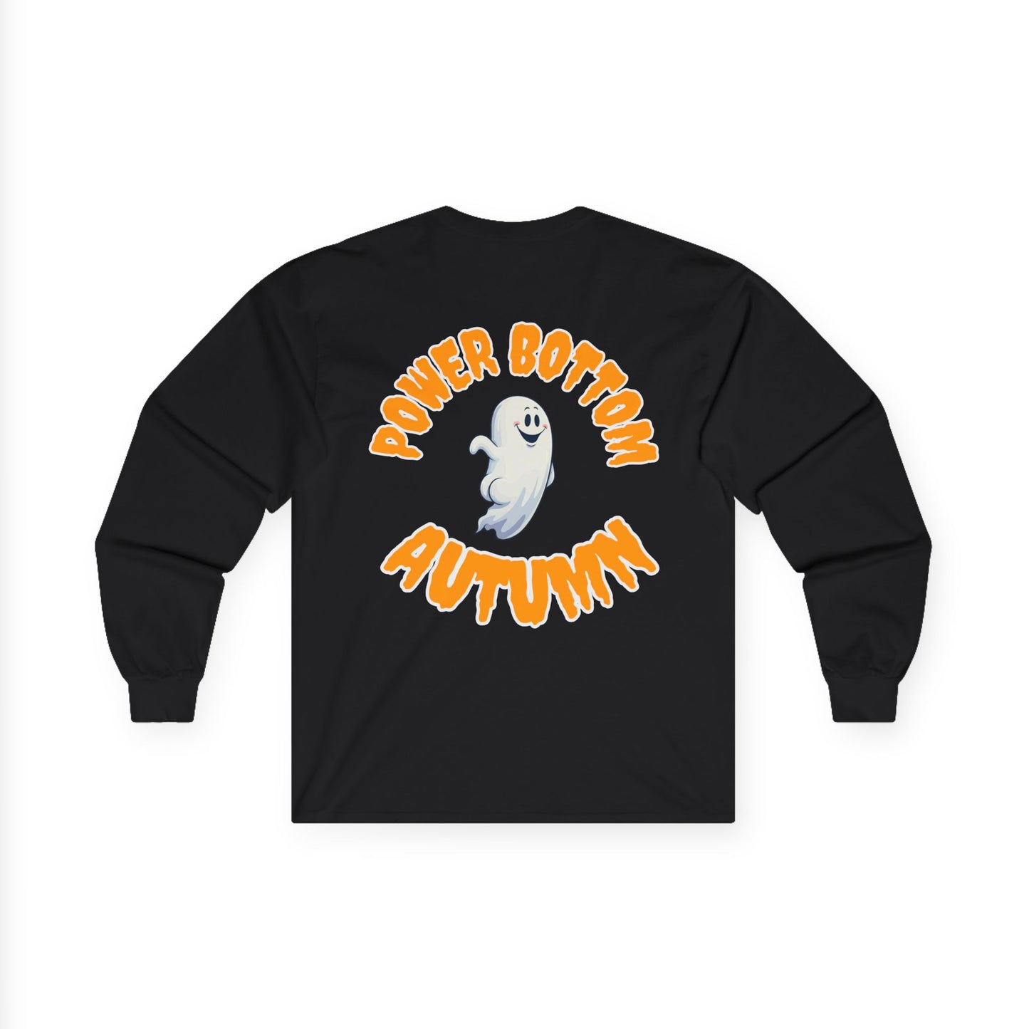 Power Bottom Autumn - White Ghost // Unisex Ghostly Vibes Long Sleeve Tee