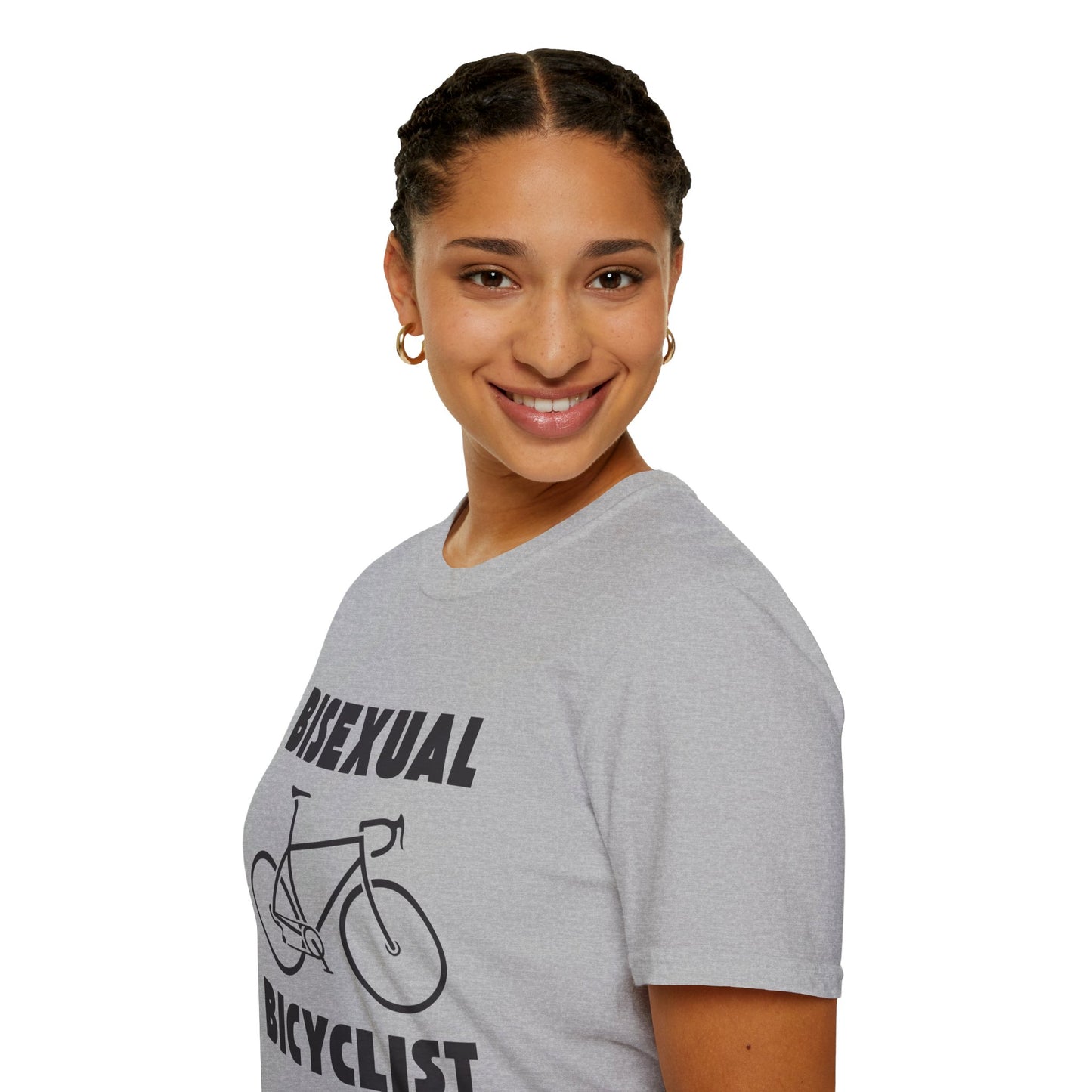Bisexual (Road) Bicyclist  // Unisex Softstyle T-Shirt