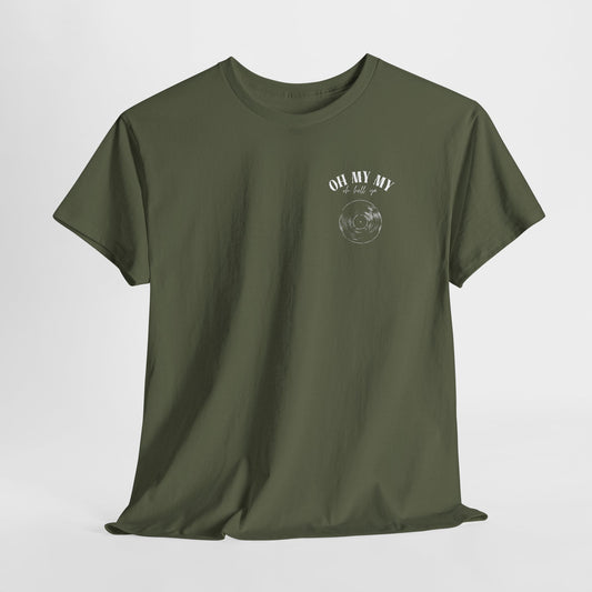 Oh My My Vintage Vinyl Graphic - Pocket Placement // Unisex Heavy Cotton Tee - Perfect for Music Lovers