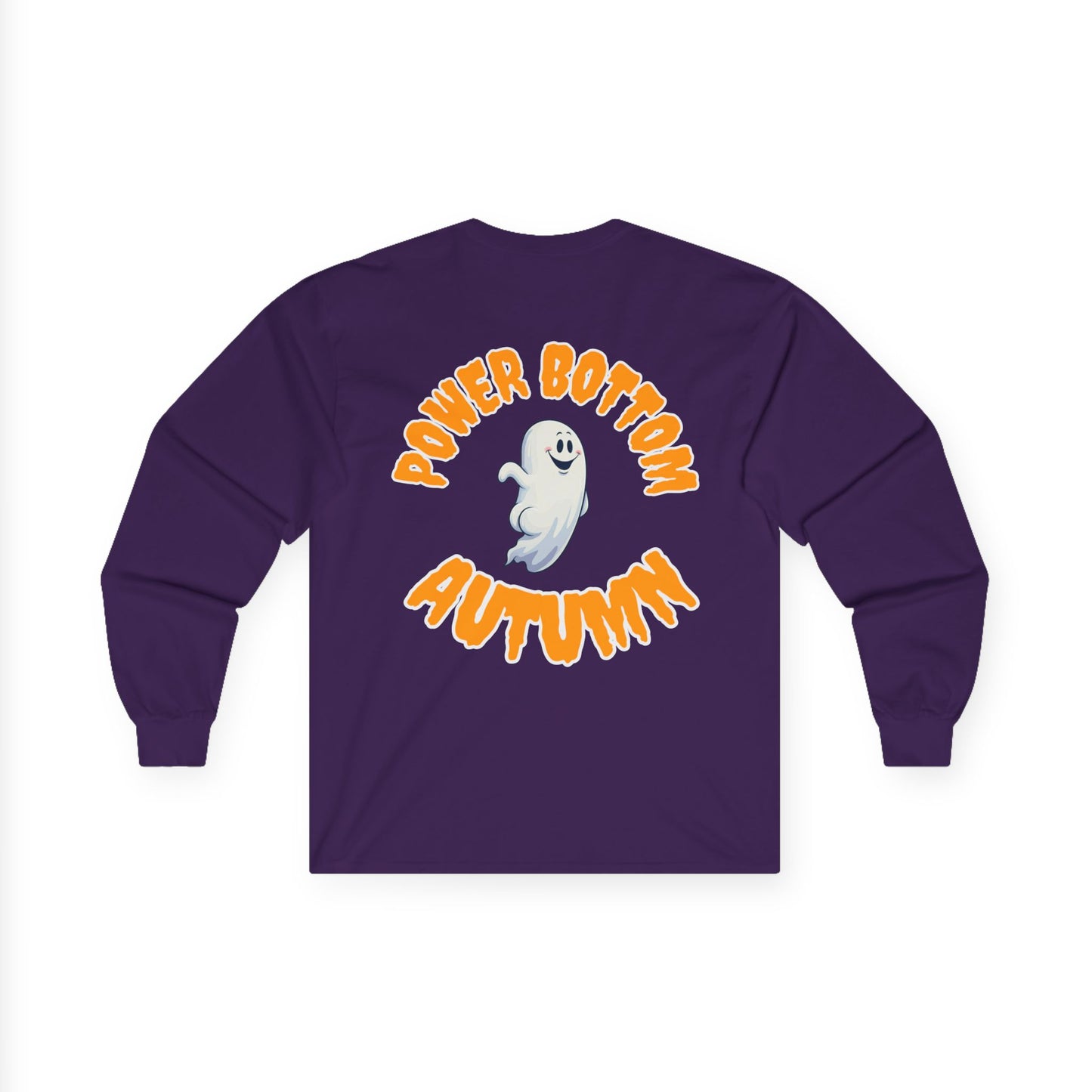 Power Bottom Autumn - White Ghost // Unisex Ghostly Vibes Long Sleeve Tee