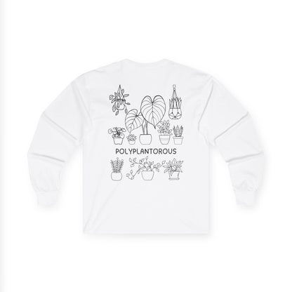 polyPLANTorous // Unisex Long Sleeve Tee - Botanical Design for Plant Lovers