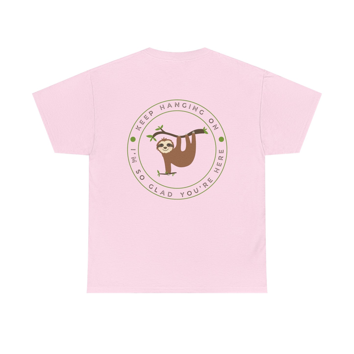 Keep Hangin' On - Sloth // Unisex Heavy Cotton Tee - Motivational