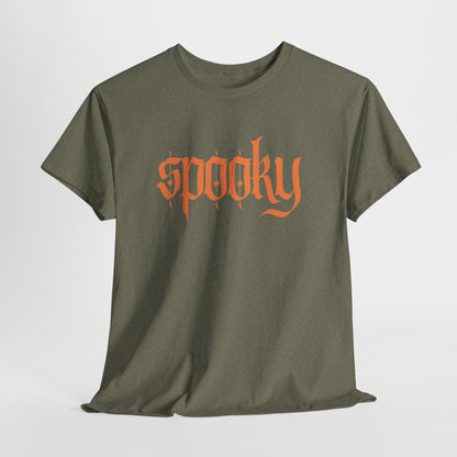 Spooky Unisex Heavy Cotton Tee, Halloween Shirt, Cute Fall T-Shirt, Casual Wear, Gift for Friends, Seasonal Apparel