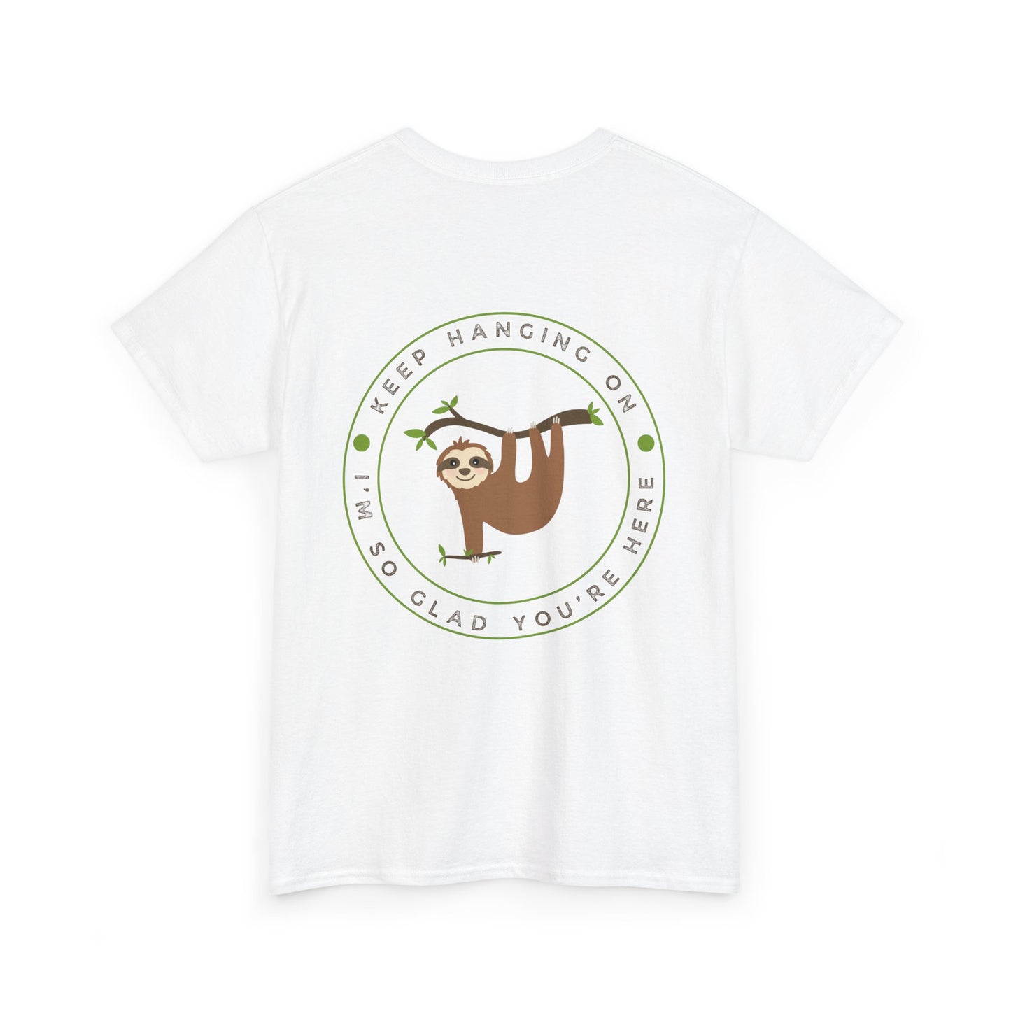 Keep Hangin' On - Sloth // Unisex Heavy Cotton Tee - Motivational