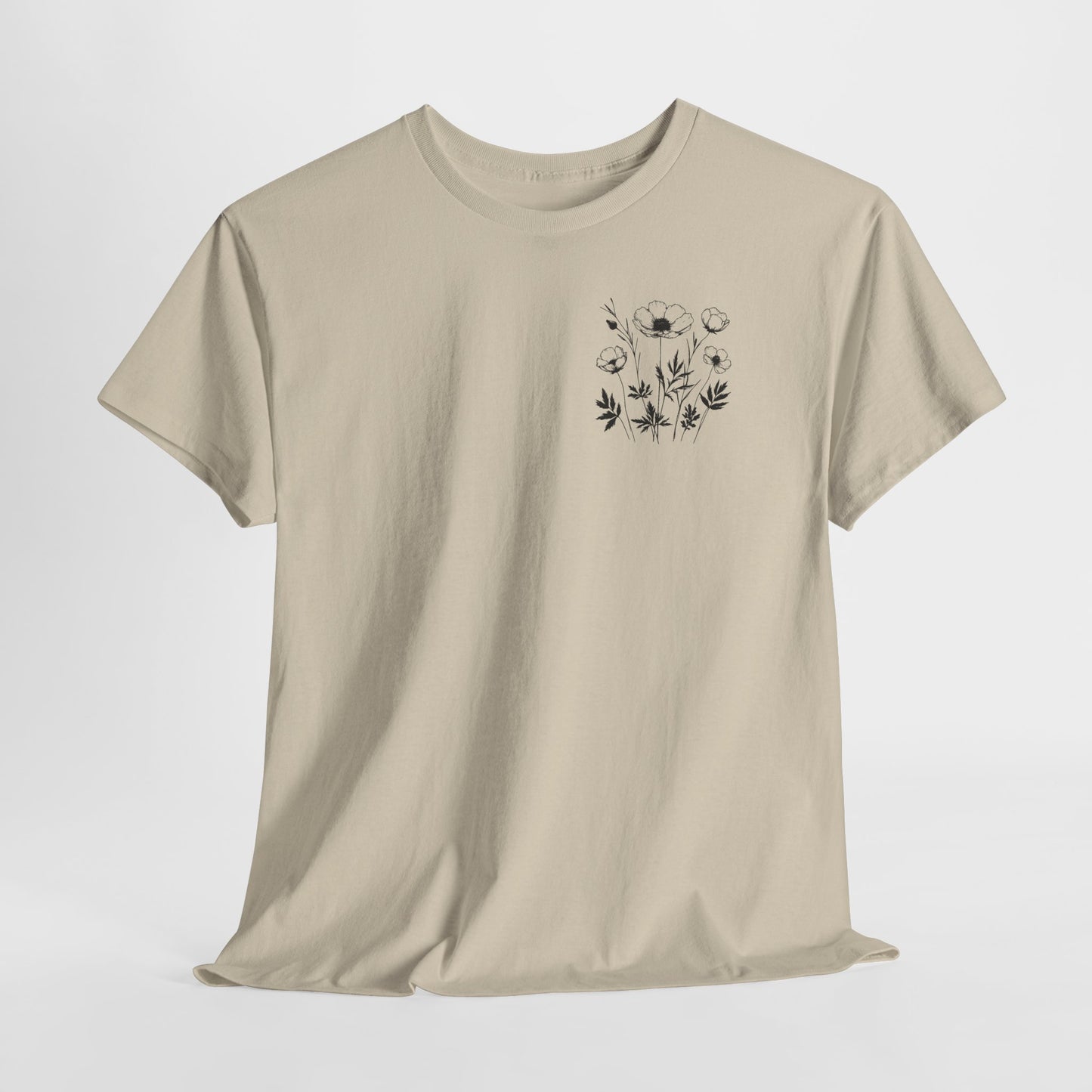 We're Rooting For You - Flowers // Unisex Heavy Cotton Tee - Perfect for Everyday Comfort