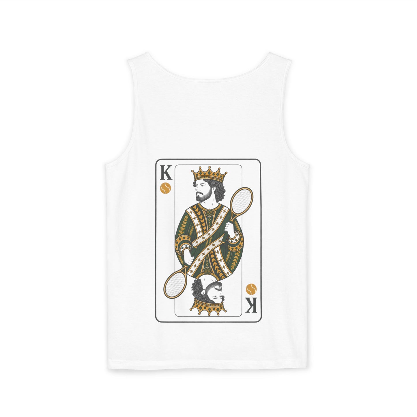 Tennis - King of the Court - Vintage Playing Card - Tank Top — Graphic Tank