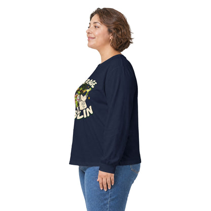 Beverage Goblin Long Sleeve T-Shirt — Cute Retro Drink Lover Tee
