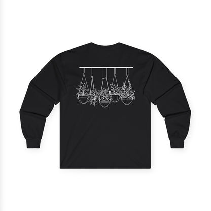 Hangin' With My Buds // Unisex Ultra Cotton Long Sleeve Tee - 'Happy Plants' Botanical Design
