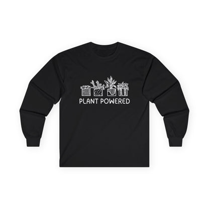 Plant Powered // Unisex Long Sleeve Tee - Eco-Friendly Plant Lovers Shirt
