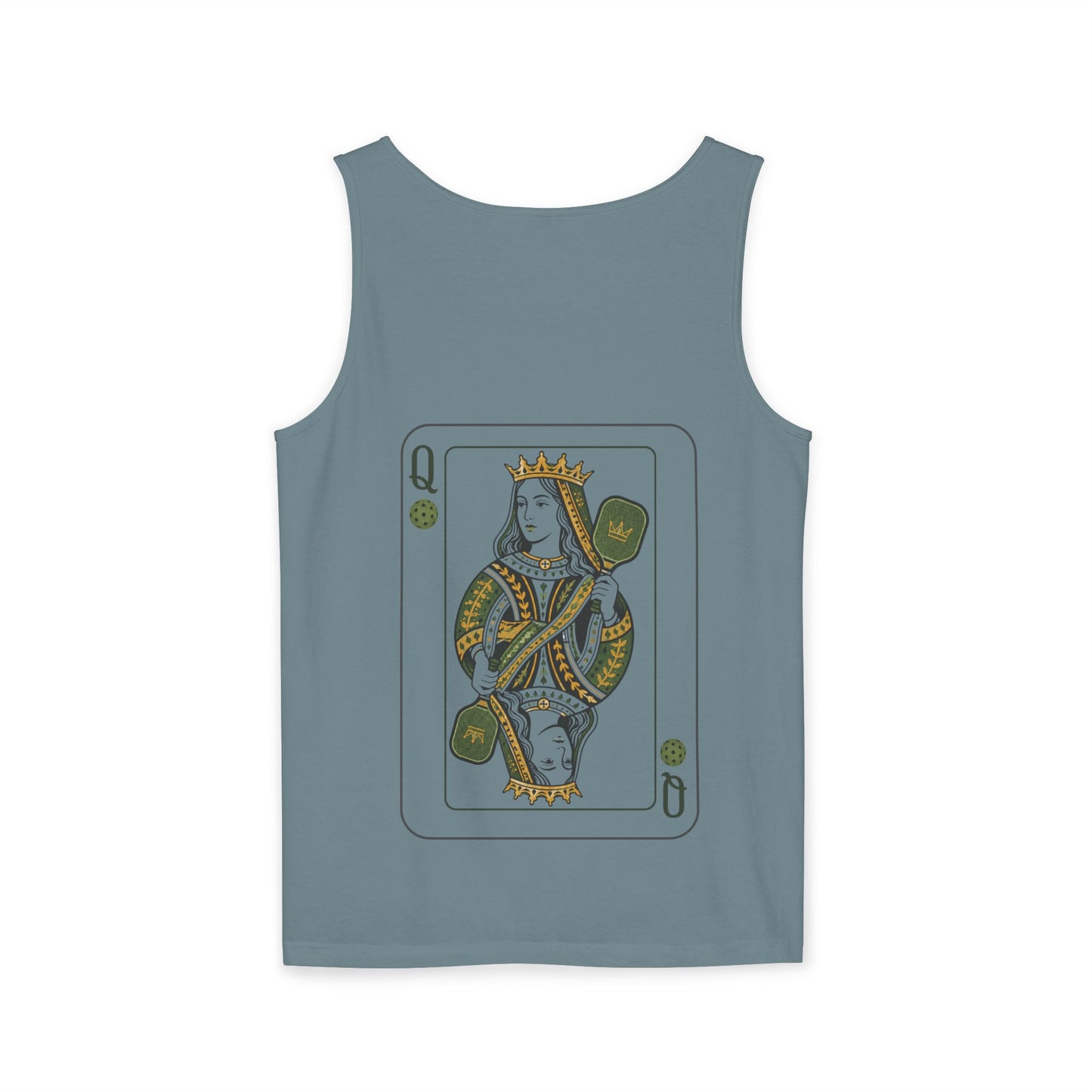 Pickleball - Queen of the Court - Vintage Playing Card - Tank Top — Graphic Tank