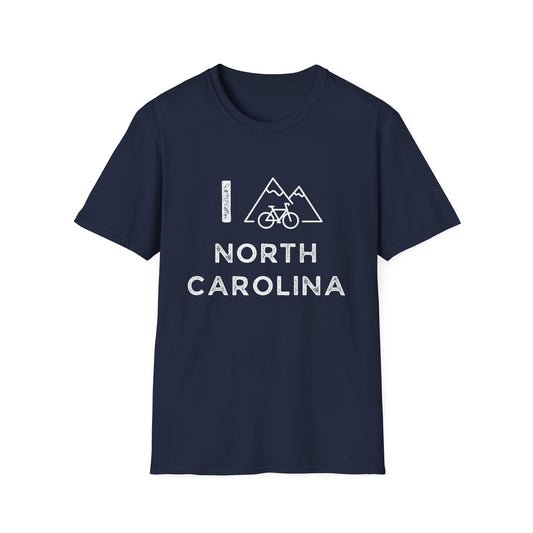 I (Mountain) Bike North Carolina // Unisex Softstyle T-Shirt