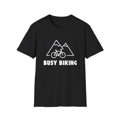 Busy (Mountain) Biking // Unisex Softstyle T-Shirt