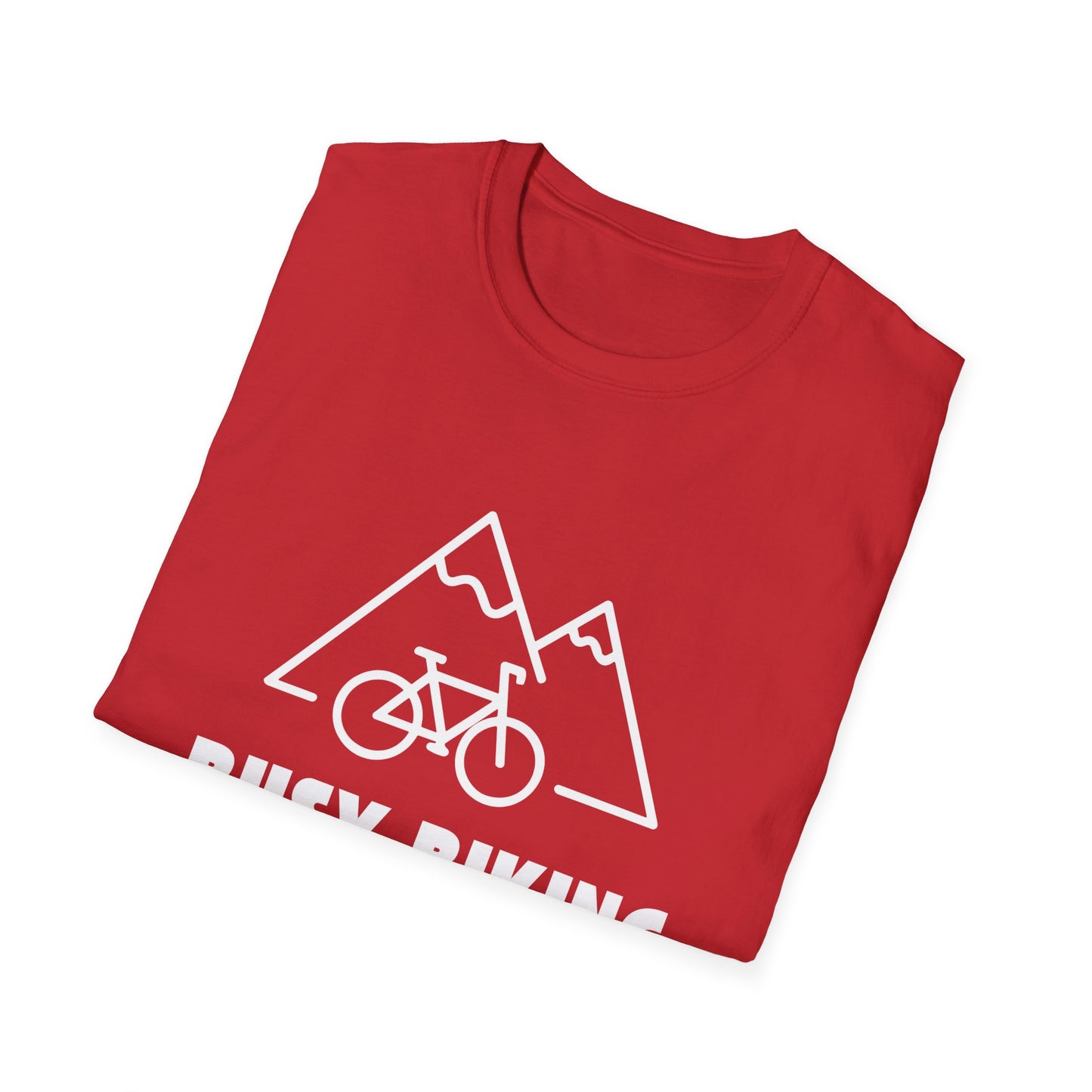 Busy (Mountain) Biking // Unisex Softstyle T-Shirt