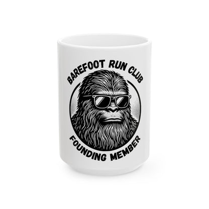 Barefoot Run Club Founding Member // Ceramic Mug, (11oz, 15oz)