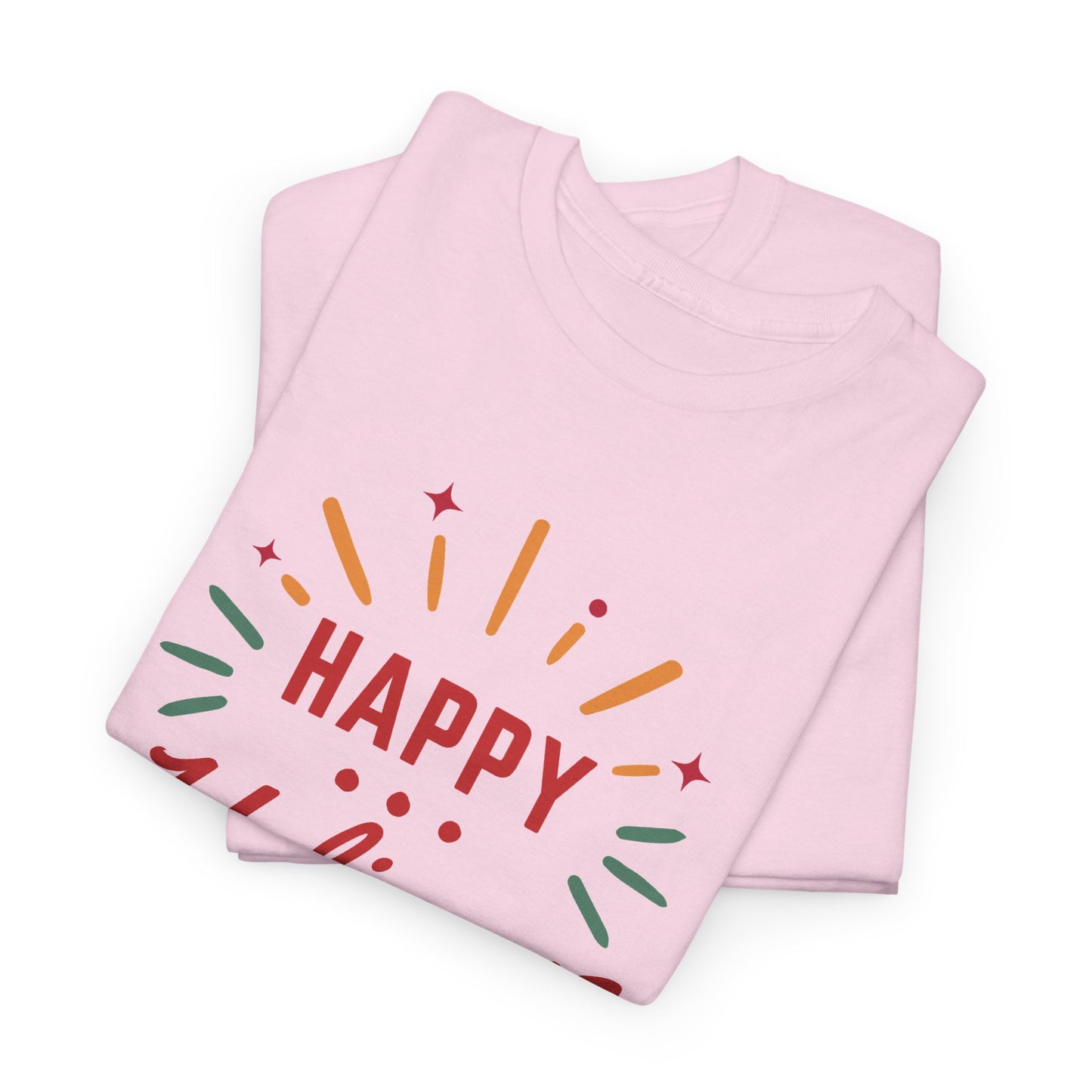 Happy Holigays Simple Unisex Heavy Cotton Tee