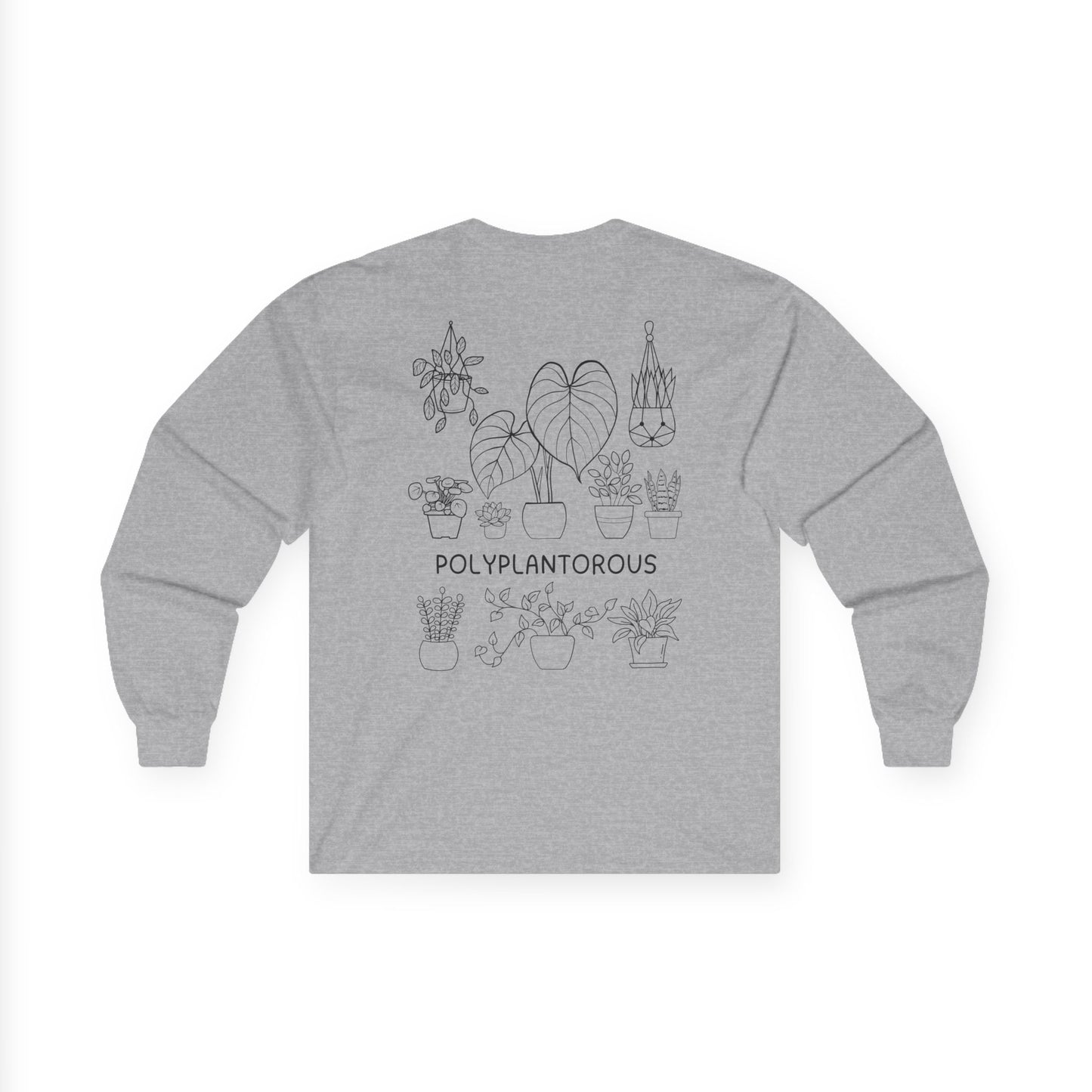 polyPLANTorous // Unisex Long Sleeve Tee - Botanical Design for Plant Lovers