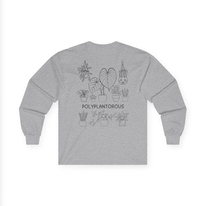 polyPLANTorous // Unisex Long Sleeve Tee - Botanical Design for Plant Lovers