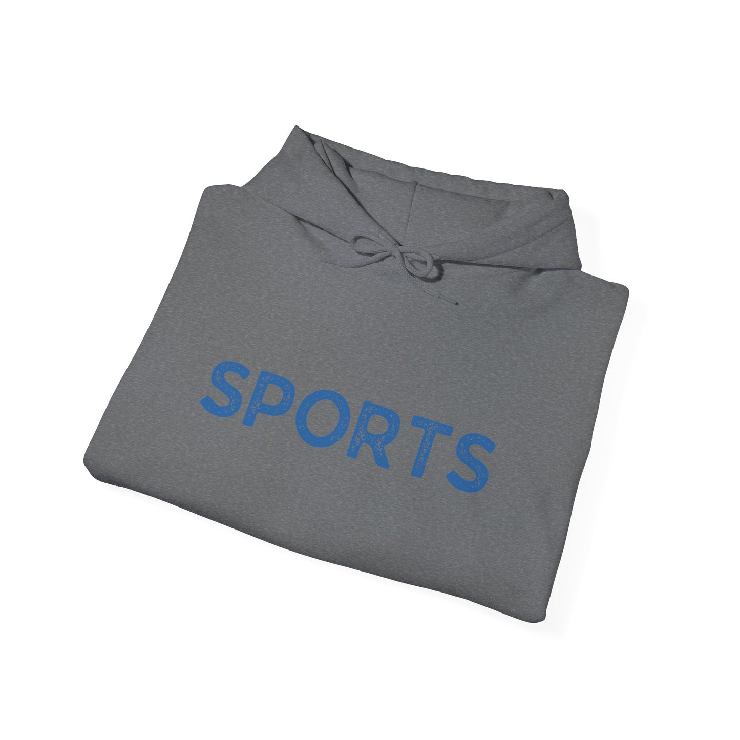 Sports // Unisex Heavy Blend™ Hooded Sweatshirt - Blue Text