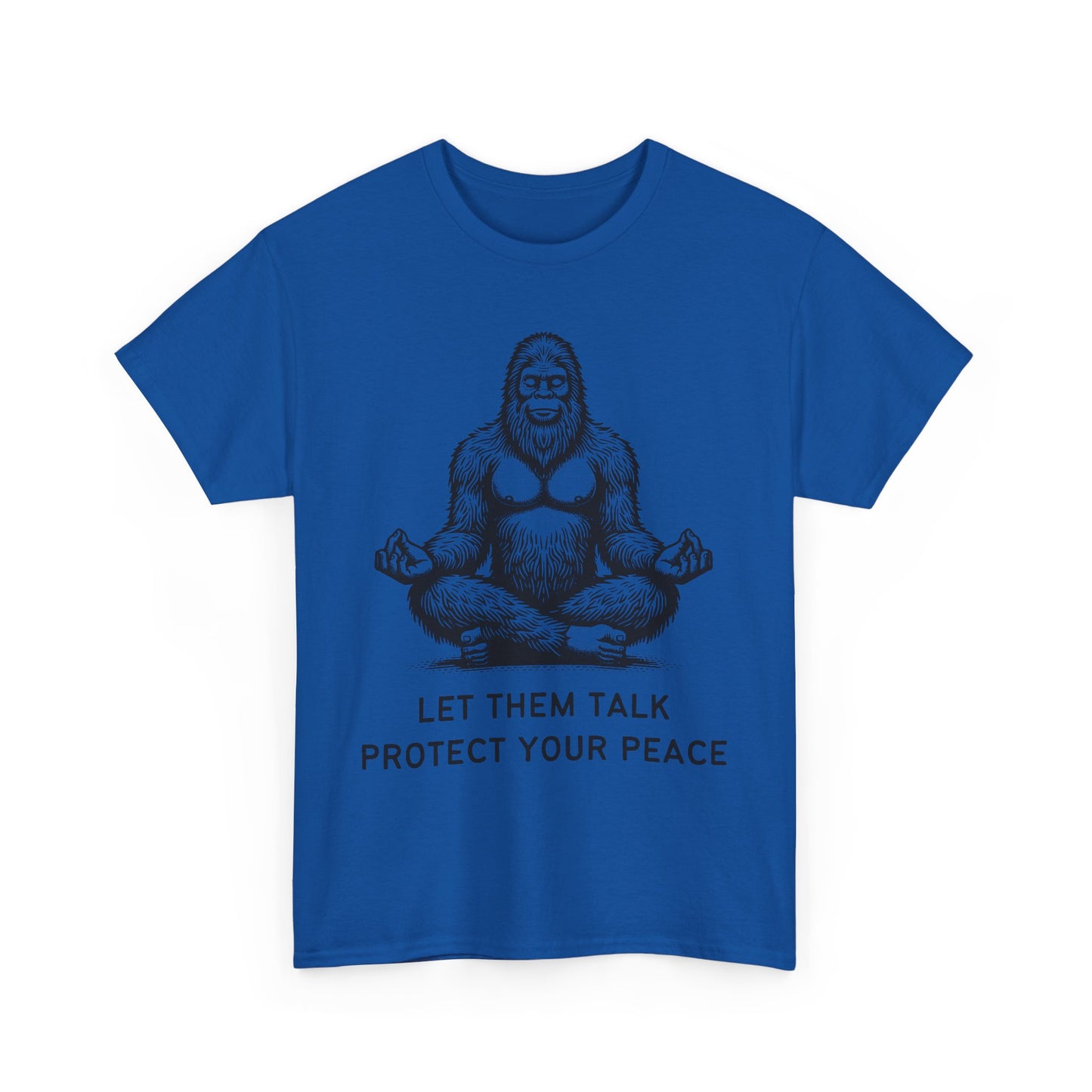 Bigfoot - Protect Your Peace // Unisex Heavy Cotton Tee - Comfortable, Relaxed Fit T-Shirt for Chill Vibes & Mental Health