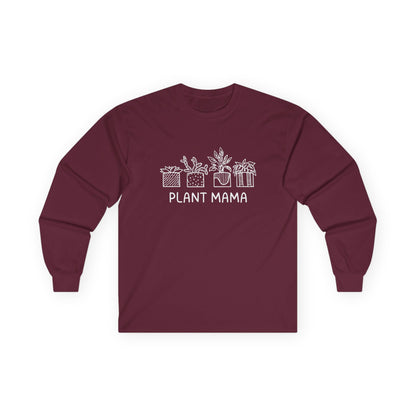 Plant Mama // Long Sleeve Tee - Unisex Cotton Shirt for Plant Lovers