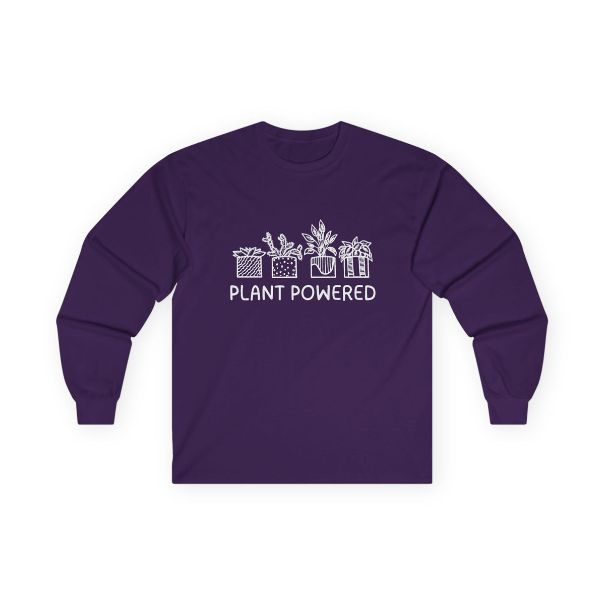 Plant Powered // Unisex Long Sleeve Tee - Eco-Friendly Plant Lovers Shirt